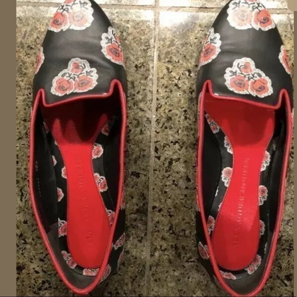 ALEXANDER MCQUEEN Poppy Duchesse Flats-Size 39 1/2 - Picture 7 of 7